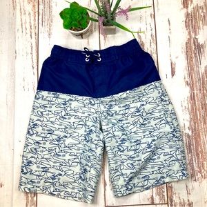Crazy 8 Swim Trunks Blue Shark Sz M(7-8)